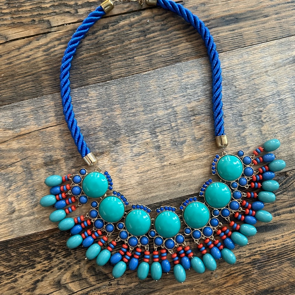 Banana Republic Boho Hippie Funky 80's Tribal Southwestern Statement Necklace